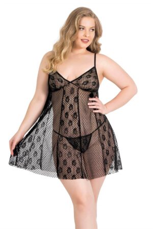 Deluxerie Plus Size Babydoll-Set Petria