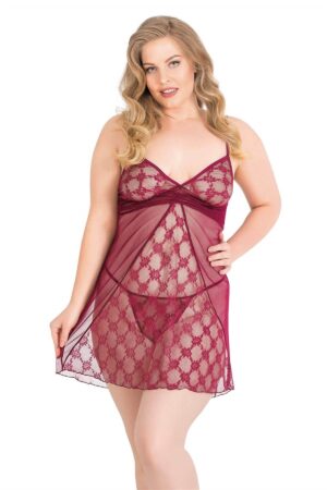 Deluxerie Plus Size Babydoll-Set Primrose